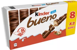 Bánh xốp socola sữa Kinder Bueno 8x2 thanh - 344 g