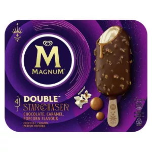 Bastoncino per gelato popcorn al cioccolato e caramello doppio Starchaser X4 - 288g -magnum