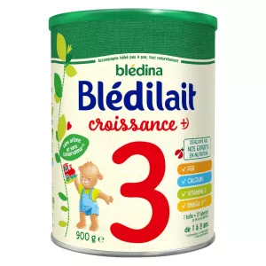 Blédilait Growth+ 3 岁以上 12 个月 900 克 - BLÉDINA