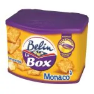 Aperitif Biscuits Crackers with Emmental Box Monaco 205g - BELIN