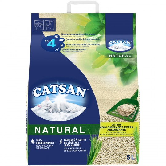 Litière natural agglomérante 5L - CATSAN