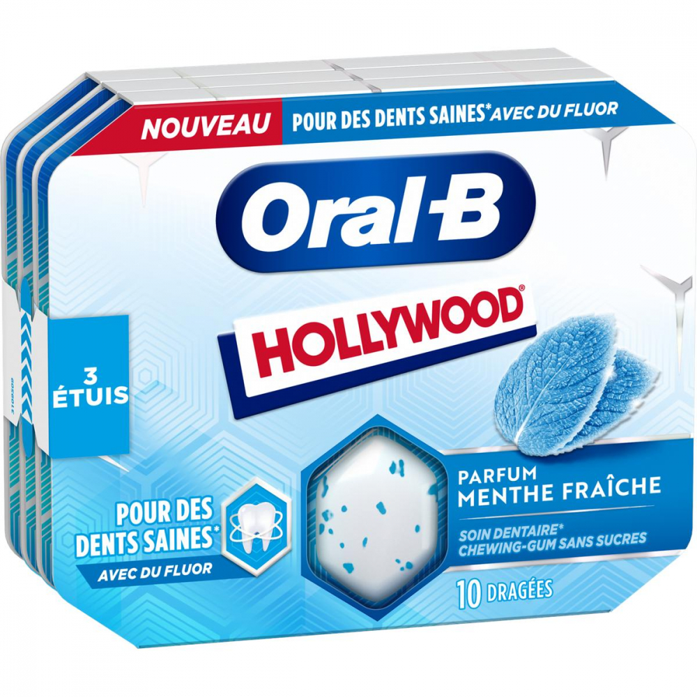 Chewing-gum Menthe Verte Oral B; 17g - HOLLYWOOD