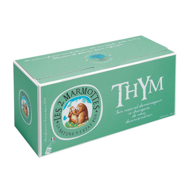 Infusion Thym, 30 sachets, 35g - LES 2 MARMOTTES