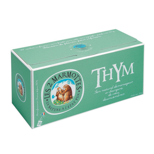 Infusie Thym, 30 zakjes, 35 g - LES 2 MARMOTTES