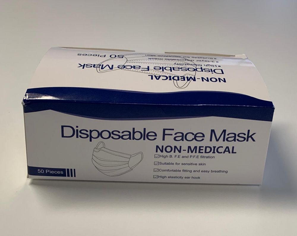 (palette 30k pièces) Masques 3 plisMasques 3 plis - disposal face mask non-medical