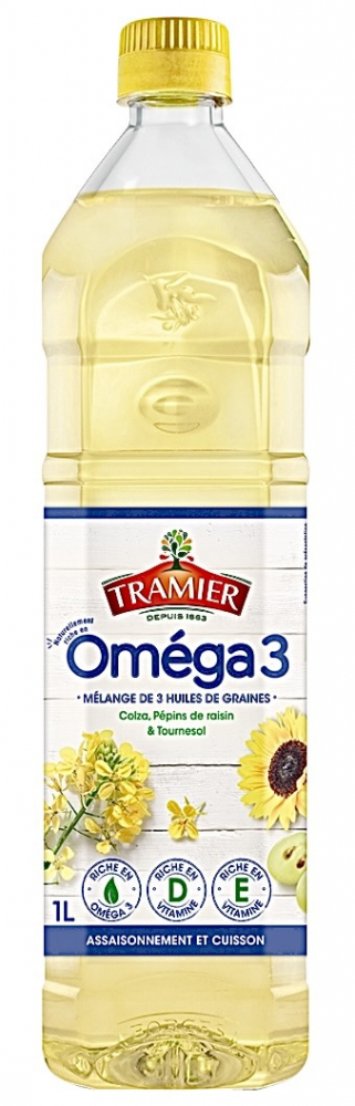 Omega 3 Oils Blend of 3 Seed Oils; 1l - TRAMIER