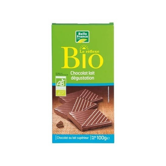 Milk Chocolate Tasting Le Réflex Organic 100g - BELLE FRANCE