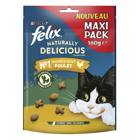 Treats for cats rich in Chicken with a touch of Grass 180g - PURINA FELIX