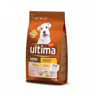 Croquettes pour chien mini saumon 1,4Kg - ULTIMA