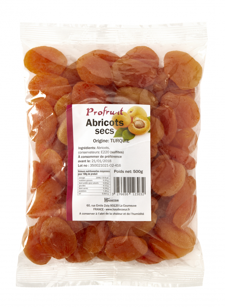 Abricots secs 500g - PROFRUIT