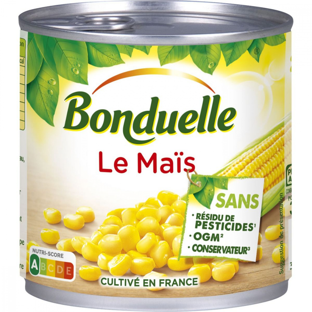 Maïs zonder residu van bestrijdingsmiddelen, niet-GMO, conserveermiddelvrij, 285 g - GEANT VERT