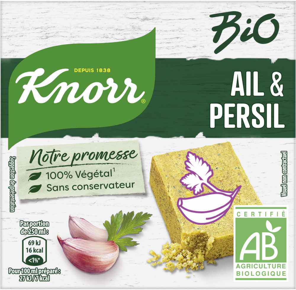 Bouillon ail & persil Bio x6 - KNORR