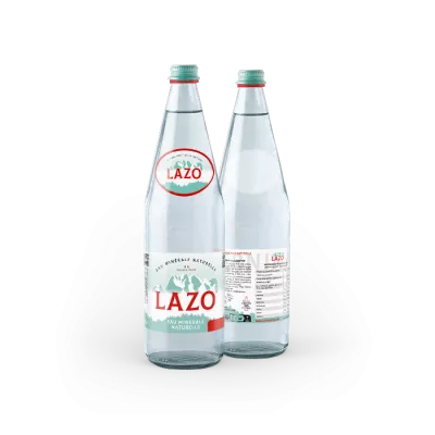 Natural mineral water in glass 1L - LAZO