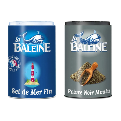 Chumvi ya Duo na Pilipili ya Chini 68g - LA BALEINE
