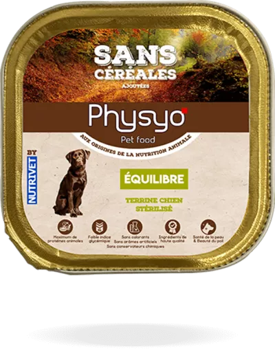 Pâtée pour chien équilibre sans céréales 150g - PHYSYO
