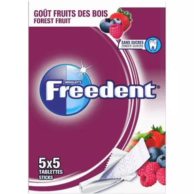 Chewing gum goût fruit des bois Stick x25 - FREEDENT