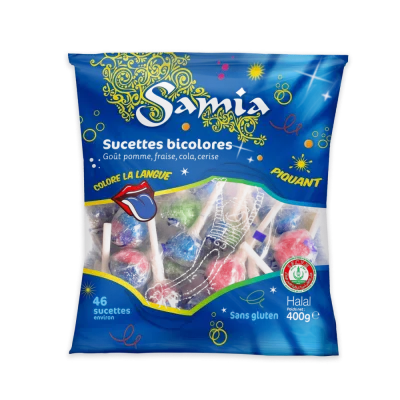 Two-tone halal lollipops 400g - SAMIA