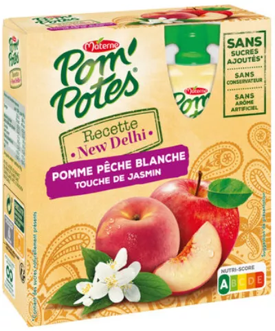 POM'POTES 蜜饯古德新德里苹果白桃茉莉花 4x90g - MATERNE