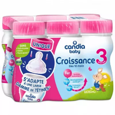 Lait liquide croissance 6x25cl - CANDIA