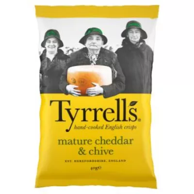 Affin और chives चिप्स चिप्स, 150g - TYRRELLS