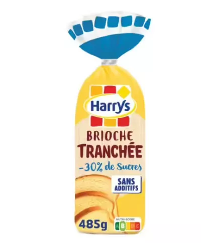 Harrys brioche tranchee -30% de sucre sans additif 485g - 485 g