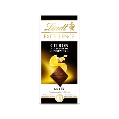 Excellence Lemon Ginger Dark Chocolate Bar 100g - LINDT