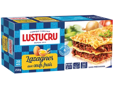 Lasanha de Ovo Fresco, 250g - LUSTUCRU