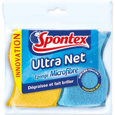 Eponges microfibre ultra net x2 - SPONTEX