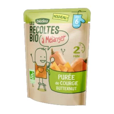 Repas bébé dès 6 mois purée de courge butternut Bio 120g - BLÉDINA
