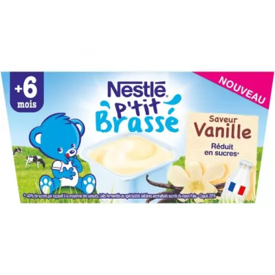 Yaourt brassé dès 6 mois saveur vanille 4x100g - NESTLÉ