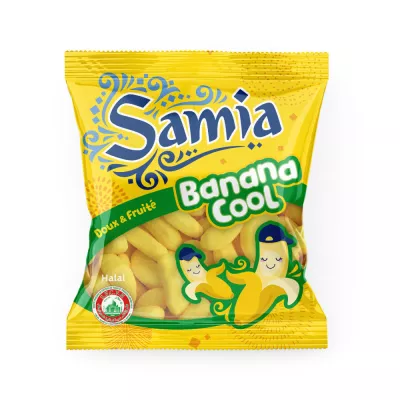 Bombons Banana Cool Halal 90g - SAMIA