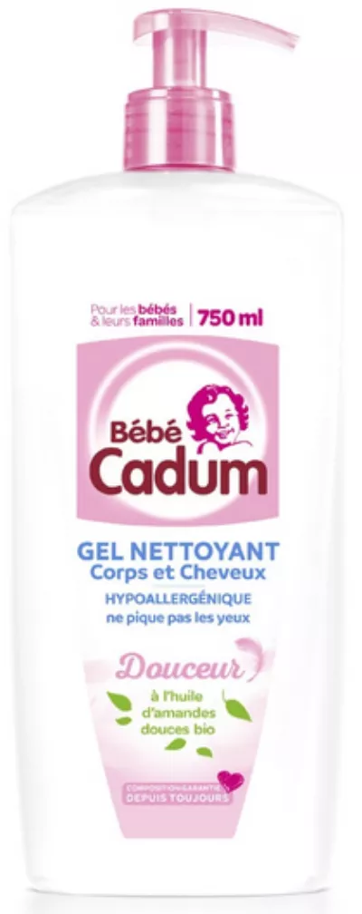 ऑर्गेनिक मीठा बादाम तेल बेबी शावर जेल 750 मि.ली - CADUM BEBE