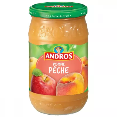 Compota de manzana/melocotón 730g - ANDROS