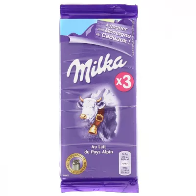 Melkchocoladereep 3x100g - MILKA