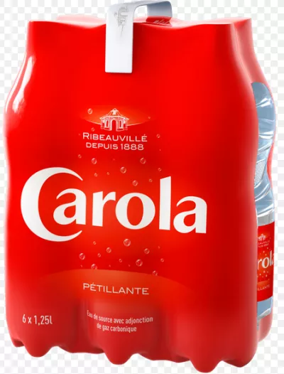Eau Gazeuse Rouge Fortement Pétillante, 6x125cl - CAROLA