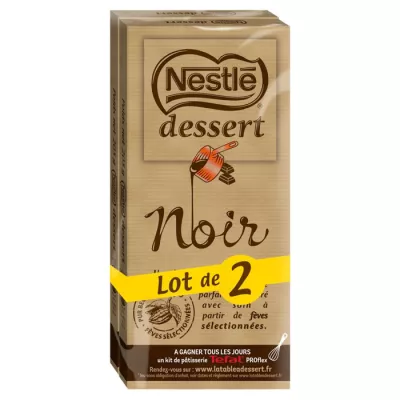 Postre de Chocolate Negro lote de 2x205g - NESTLE