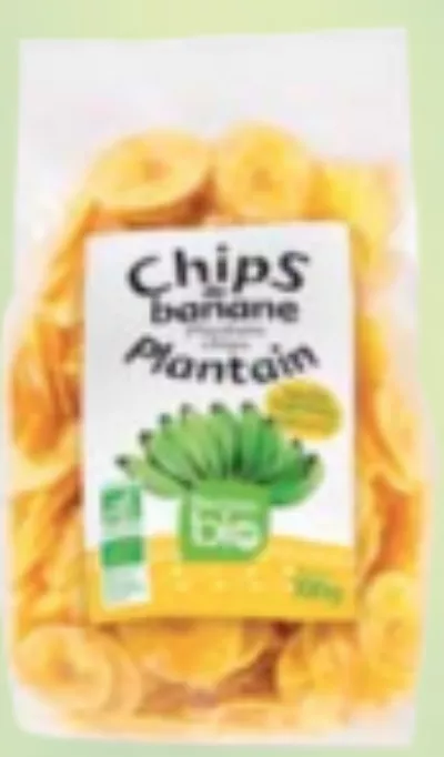 Chips de banane plantain bio salées(24 x 100 g)
