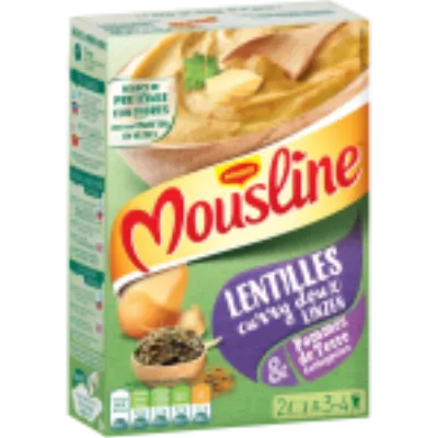Mousline Purée Lentille Curry doux  2*100g