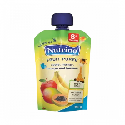 Nutrino Fruit Puree - Apple, Mango, Papaya, Banana