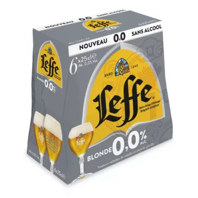 شقراء بدون دير الكحول ، 6x25 CL - LEFFE