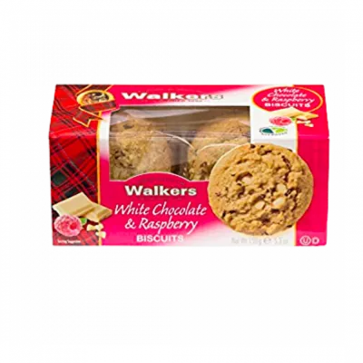 Walkers Cookies Chocolat Blanc & Framboise 150gr Cx12