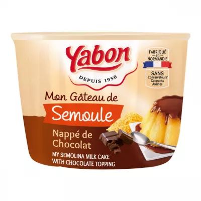 Gâteau de semoule nappé de chocolat 420g - YABON