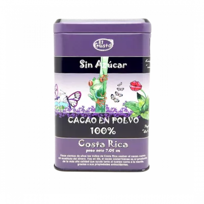 100% Cocoa Powder, El Gusto, All Natural Unsweetened Cocoa, Sugar Free, Costa Rican Gourmet Cocoa Powder (200gr)