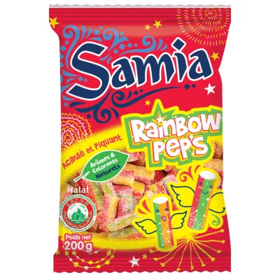 Bombons Rainbow Pep's Halal 200g - SAMIA