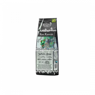 San Ramon Gourmet Whole Bean Roasted Coffee, El Gusto, 100% Arabica Coffee, Sun Dried, Washed Process, Medium Roast, Single Origin, Sca Score 84,  250g