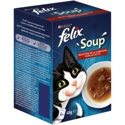 Soep voor volwassen katten 6x48g - PURINA FELIX