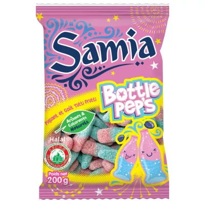 Garrafa de bombons Pep's Halal 200g - SAMIA