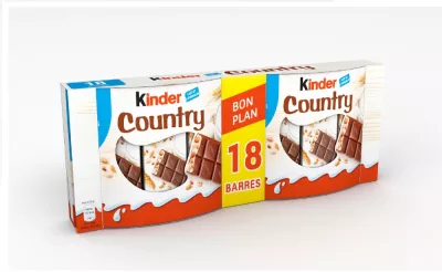 Kinder Country Schokoriegel mit Müsli, 9x2, 423g - FERRERO