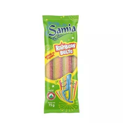 Bonbon rainbow belts Halal 75g - SAMIA
