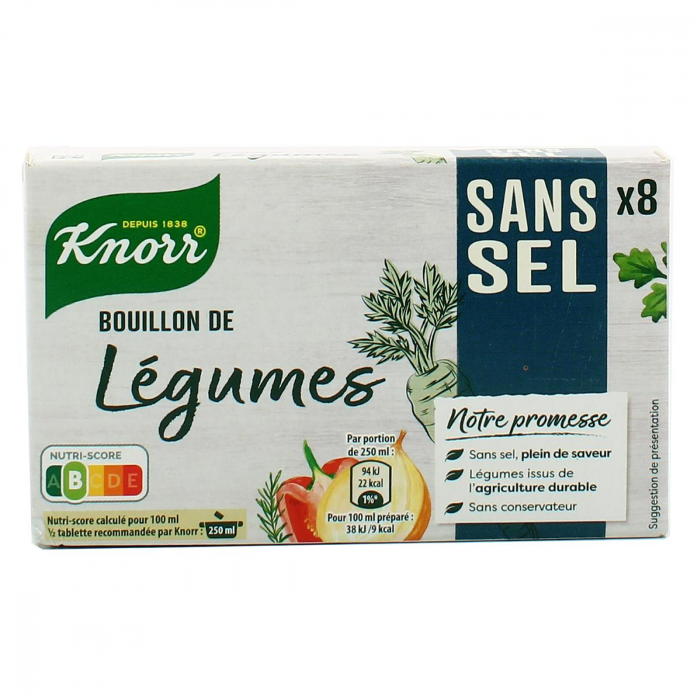 Bouillon de Légumes Sans Sel, 72g - KNORR